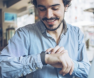 Man checking his watch