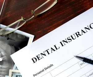 A dental insurance claim form