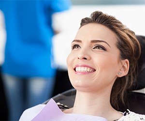 woman in dental chair